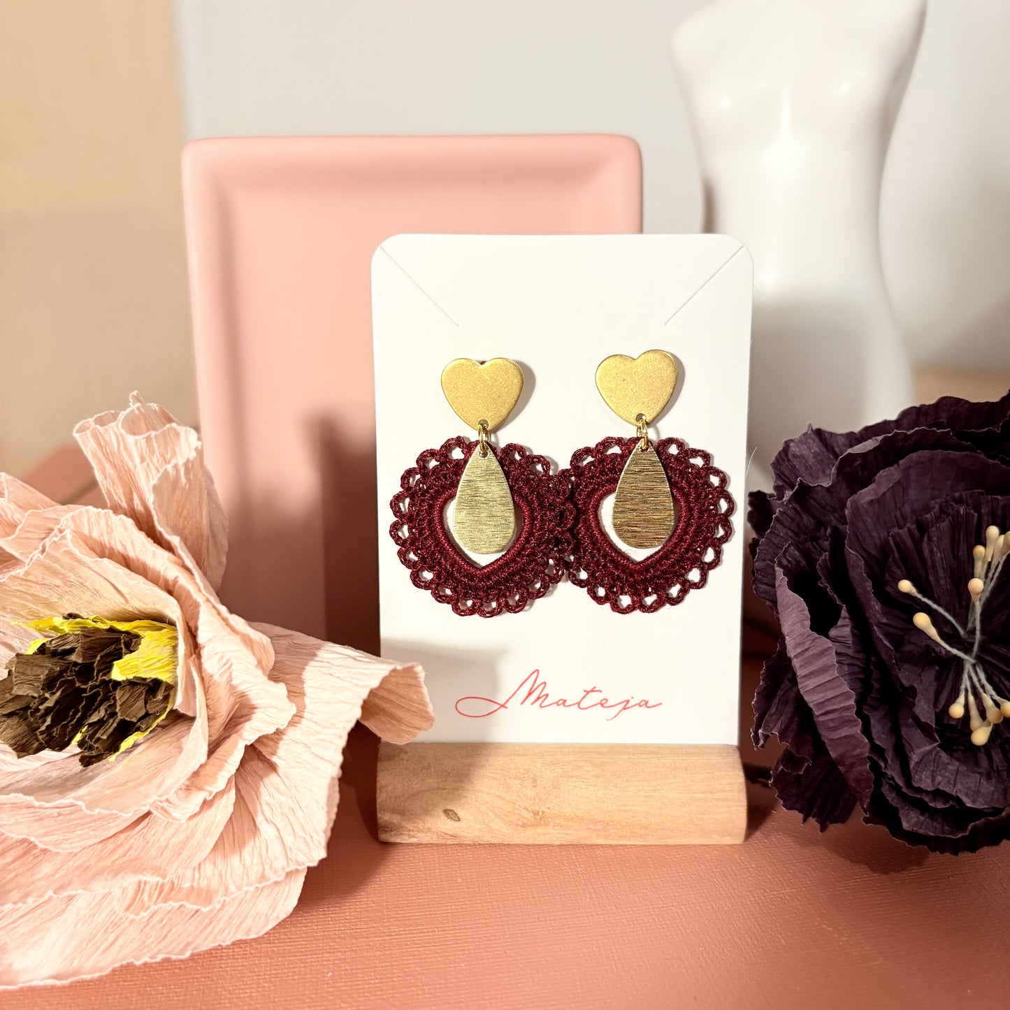 Crimson Heart Earrings ❤️✨