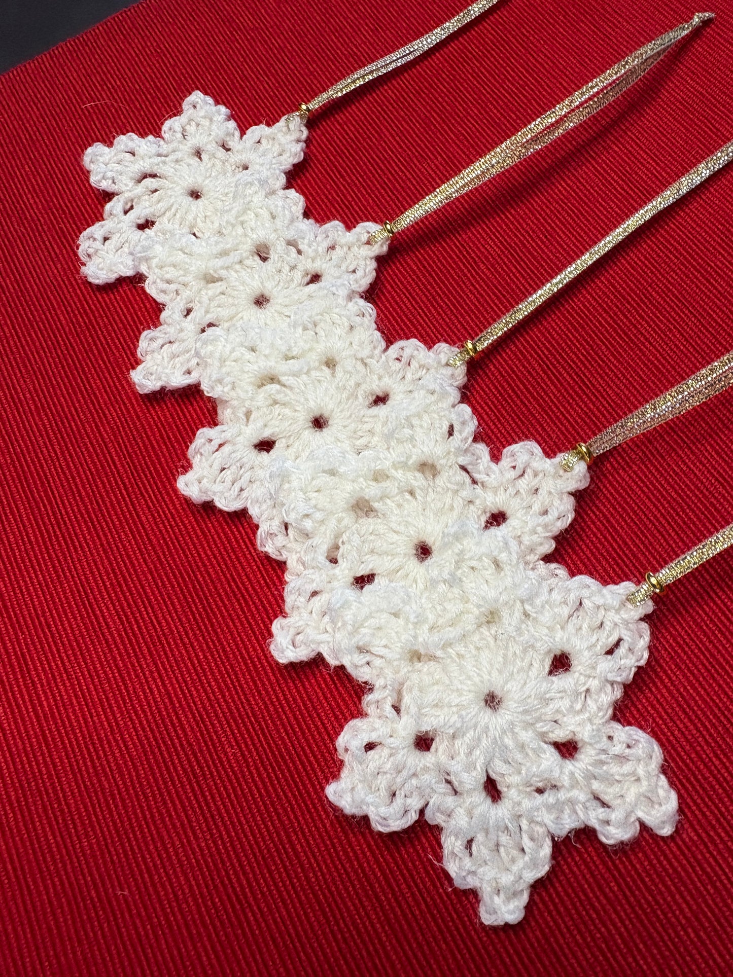 Bundle of 5 Snowflake Ornaments