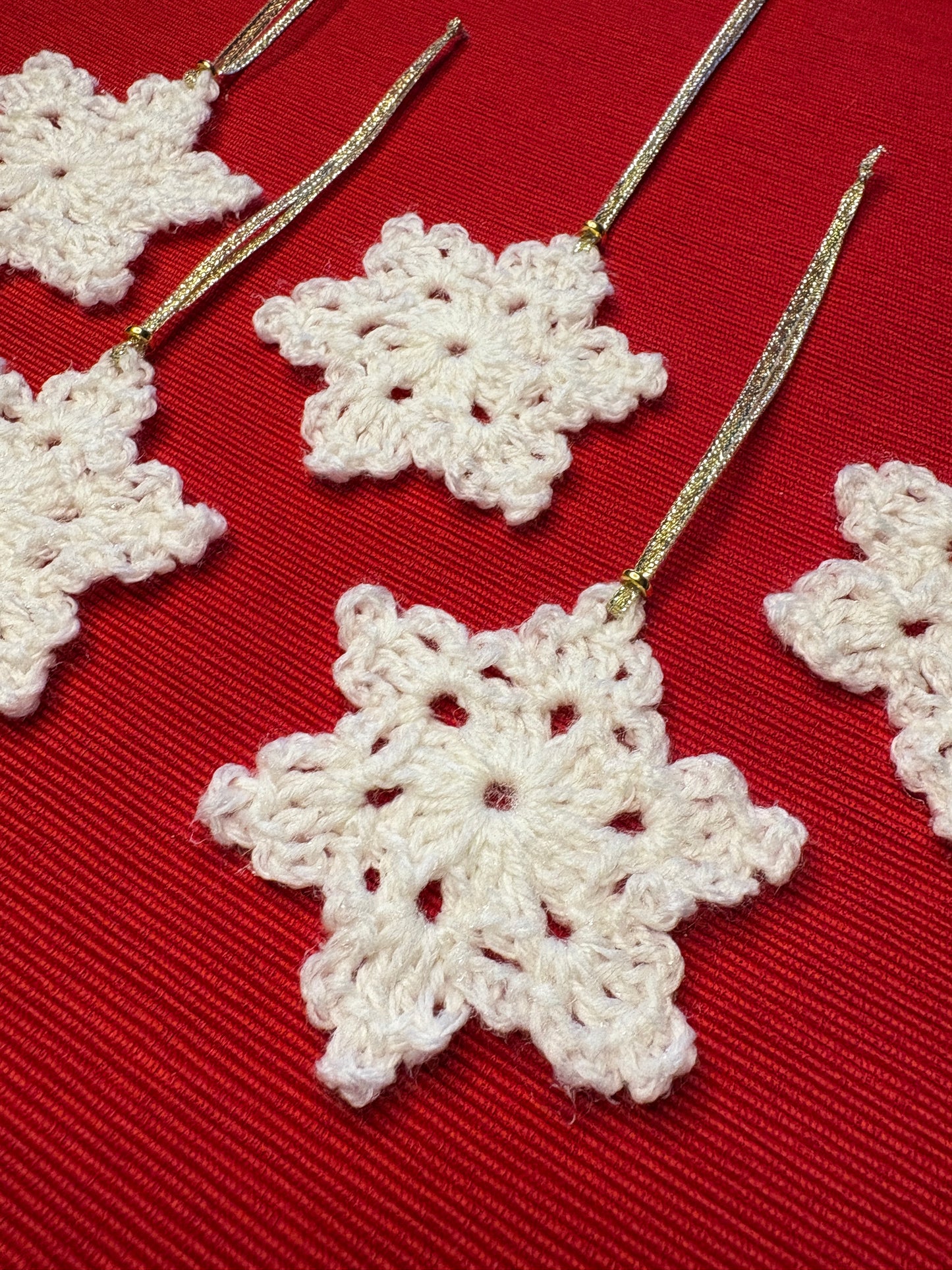Bundle of 5 Snowflake Ornaments